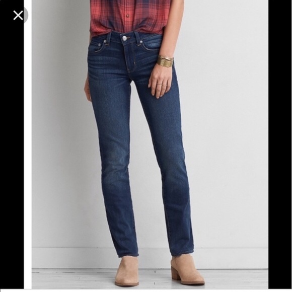 american eagle straight super stretch jeans